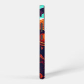 Beängstigender Blick Orange Pumpkin mit Gesichtsau Samsung Galaxy Hülle (Rechte Seite)