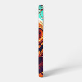 Beängstigender Blick Orange Pumpkin mit Gesichtsau Samsung Galaxy Hülle (Linke Seite)