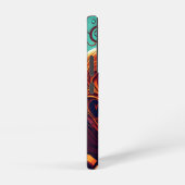 Beängstigender Blick Orange Pumpkin mit Gesichtsau Samsung Galaxy Hülle (Rechte Seite)