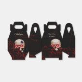 Beängstigender, blumendunkler, gotischer Schädel Geschenkschachtel (Ungefaltet)