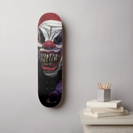 Beängstigender böser Clown Skateboard (Wandkunst)