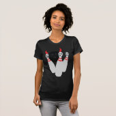 beängstigender Bowling ninepine Teufel T-Shirt (Vorne ganz)