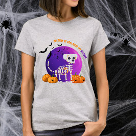 Beängstigender Bulldog Halloween Full Moon T - Shi T-Shirt