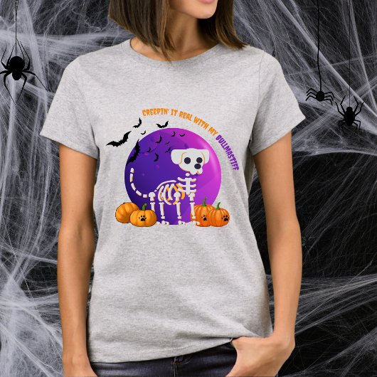 Beängstigender Bullmastiff Halloween Full Moon T - T-Shirt