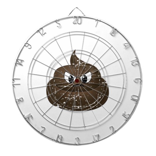 Beängstigender Cartoon Gekackt Dartscheibe (vorne)