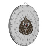 Beängstigender Cartoon Gekackt Dartscheibe (Vorderseite Links)