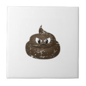 Beängstigender Cartoon Gekackt Fliese (Vorderseite)