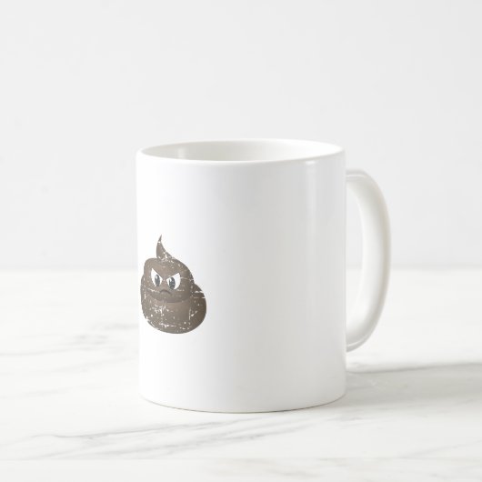 Beängstigender Cartoon Gekackt Kaffeetasse (VorderseiteRechts)