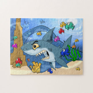 Beängstigender Cartoon Shark Puzzle
