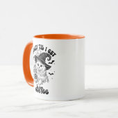 Beängstigender Cat Coffee Lover Witziges Halloween Tasse (Vorderseite Links)