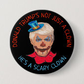 Beängstigender Clown-Antidonald- trumpknopf Button (Vorderseite)