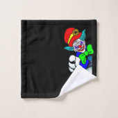 Beängstigender Clown Badhandtuch Set (Waschlappen)