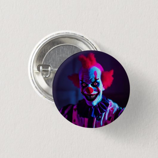 beängstigender Clown Button (Vorne & Hinten)