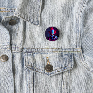 beängstigender Clown Button