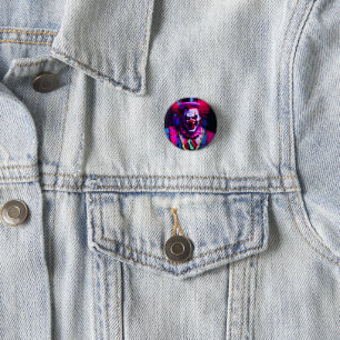 beängstigender Clown Button