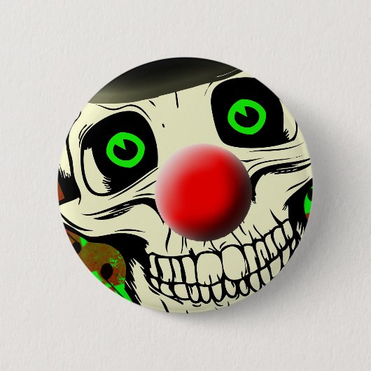 Beängstigender Clown-Druckknopf Button (Vorderseite)