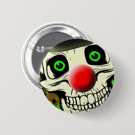 Beängstigender Clown-Druckknopf Button (Vorne & Hinten)