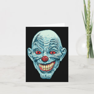 Beängstigender Clown Face Halloween Horror Grafik Karte