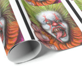 beängstigender Clown Geschenkpapier (Rolleneckpunkt)