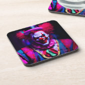 beängstigender Clown Getränkeuntersetzer (Linke Seite)