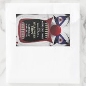 Beängstigender Clown-Halloween-Party Karneval Circ Rechteckiger Aufkleber (Tasche)