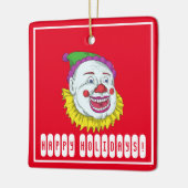 Beängstigender Clown-Horror Keramikornament (Links)