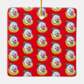 Beängstigender Clown-Horror Keramikornament (Rückseite)