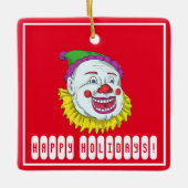 Beängstigender Clown-Horror Keramikornament (Vorderseite)