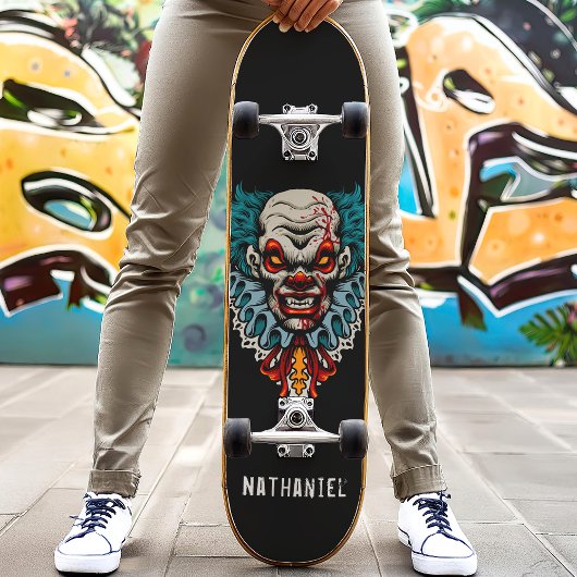 Beängstigender Clown-Individuelle Name Skateboard