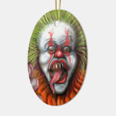 beängstigender Clown Keramik Ornament (Links)