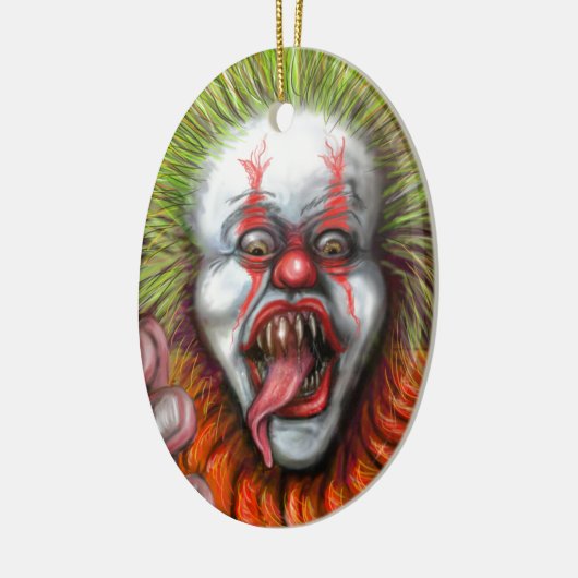 beängstigender Clown Keramik Ornament (Links)