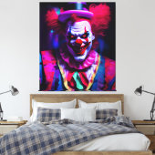 beängstigender Clown Leinwanddruck (Insitu (Schlafzimmer))