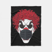Beängstigender Clown mit Gesichtsmaske Germophobe  Fleecedecke (Vorderseite)