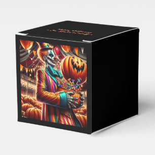 Beängstigender Clown mit Jack O' Lantern Halloween Geschenkschachtel