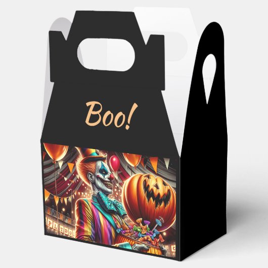 Beängstigender Clown mit Jack O' Lantern Halloween Geschenkschachtel (Geöffnet)
