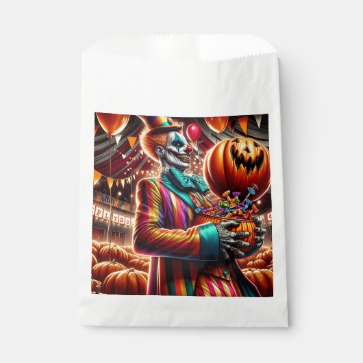 Beängstigender Clown mit Jack O' Lantern Halloween Geschenktütchen (Vorderseite)