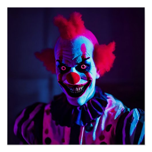 beängstigender Clown Poster (Vorderseite)