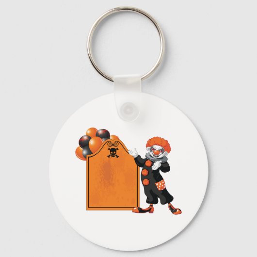 Beängstigender Clown-Schlüsselanhänger Schlüsselanhänger (Rückseite)