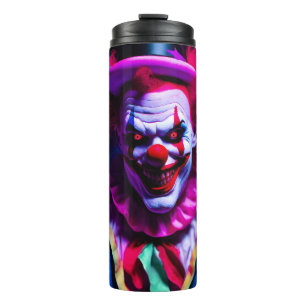 beängstigender Clown Thermosbecher