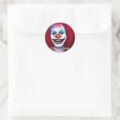 Beängstigender Clown-Trick oder Treat Halloween Runder Aufkleber (Tasche)
