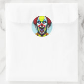 Beängstigender Clown-Trick oder Treat Halloween Runder Aufkleber (Tasche)