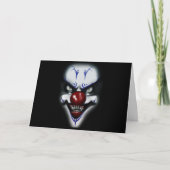 Beängstigender Clown zum Geburtstag Karte (Vorderseite)