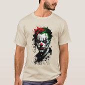 Beängstigender Clownfarben Halloween-T - Shirt (Vorderseite)