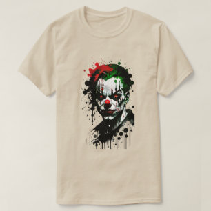 Beängstigender Clownfarben Halloween-T - Shirt