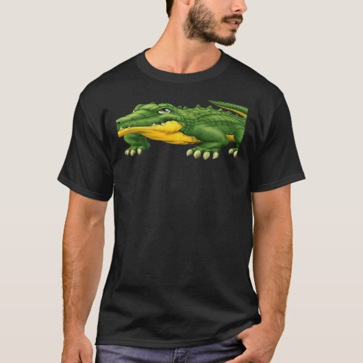 Beängstigender Cooler Grüner Alligator Krokodil Wi T-Shirt (Vorderseite)