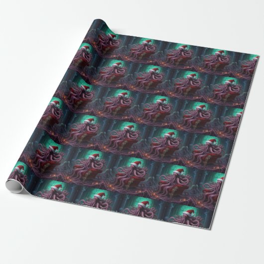 Beängstigender Cthlhu Horror Lovecraft Geschenkpapier (Ungerollt)