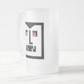 Beängstigender CyborgVampireBot - besonders Mattglas Bierglas (Vorderseite Links)