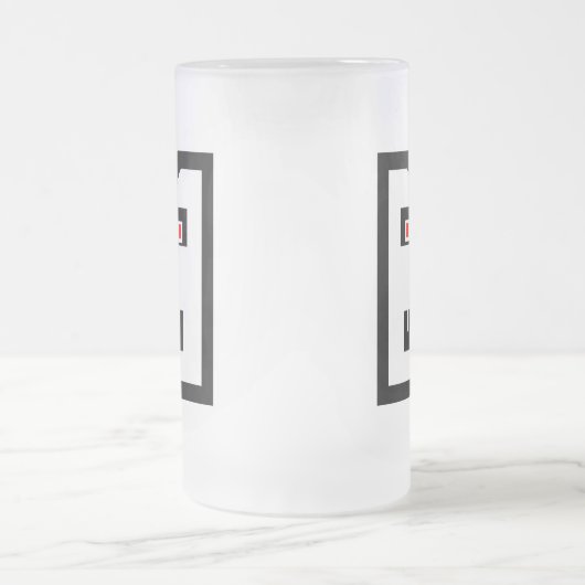 Beängstigender CyborgVampireBot - besonders Mattglas Bierglas (Mittel)