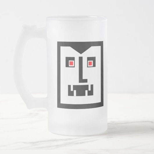 Beängstigender CyborgVampireBot - besonders Mattglas Bierglas (Links)