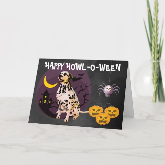 Beängstigender Dalmatiner Halloween Karte (Vorderseite)